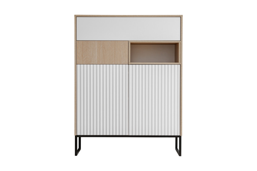 Komoda ZOE 100 2D2S jodełka scandi/biały mat 177215