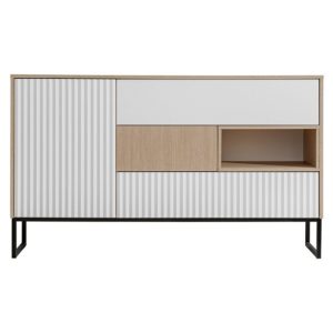 Komoda ZOE 150 1D3S jodełka scandi/biały mat 177229 Komoda ZOE 150 1D3S jodełka scandi/biały mat 177229