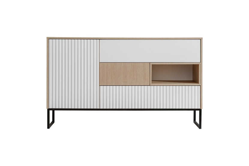 Komoda ZOE 150 1D3S jodełka scandi/biały mat 177229