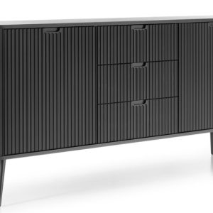 Komoda Zoja frezowana KSZ168 – czarna + n. czarne 325523 Komoda Zoja frezowana KSZ168 – czarna + n. czarne 325523