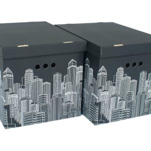 Komplet 2 pudeł kartonowych City 42×32 cm 237746 Komplet 2 pudeł kartonowych City 42×32 cm 237746