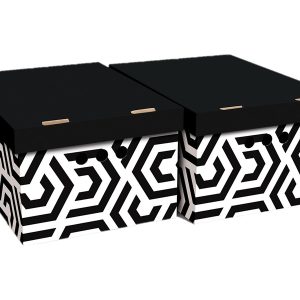 Komplet 2 pudeł kartonowych Labirynt 22×25 cm 237747 Komplet 2 pudeł kartonowych Labirynt 22×25 cm 237747