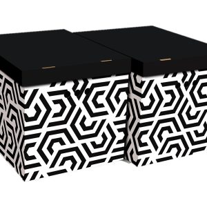 Komplet 2 pudeł kartonowych Labirynt 42×32 cm 237748 Komplet 2 pudeł kartonowych Labirynt 42×32 cm 237748