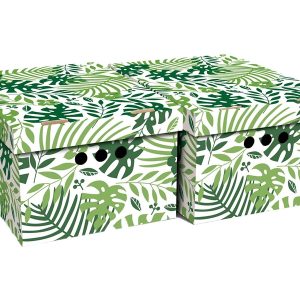 Komplet 2 pudeł kartonowych Tropical 22×25 cm 237751 Komplet 2 pudeł kartonowych Tropical 22×25 cm 237751
