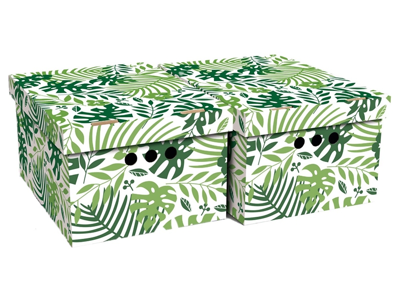 Komplet 2 pudeł kartonowych Tropical 22x25 cm 237751