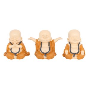 Komplet 3 figurek Budda Baya kolorowe dekoracyjne 931840 Komplet 3 figurek Budda Baya kolorowe dekoracyjne 931840