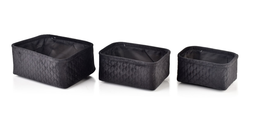 KOMPLET 3 KOSZY 27x20xh11cm2 4x17xh11cm, 20x14xh10cm SARA 264850