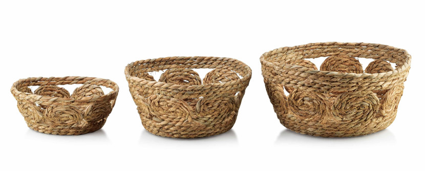 Komplet 3 koszy 30X15cm 27X13cm 21X9cm BALI 264845
