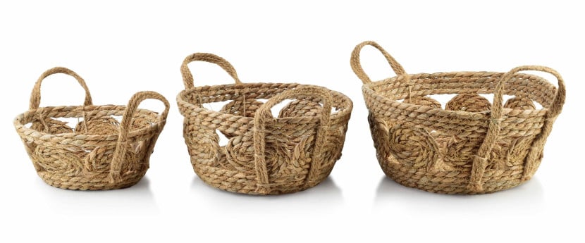 Komplet 3 koszy 30X15cm 27X13cm 21X9cm BALI 264855