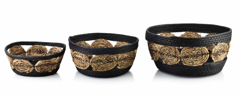 Komplet 3 koszy 30X15cm 27X13cm 21x9cm BALI 264826