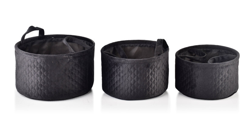 KOMPLET 3 KOSZY 30xh18cm, 27xh16cm, 24xh14cm SARA 264831