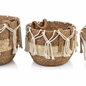 Komplet 3 koszy 33xh27cm, 29Xh24cm, 24xh21cm BALI 264834 Komplet 3 koszy 33xh27cm, 29Xh24cm, 24xh21cm BALI 264834
