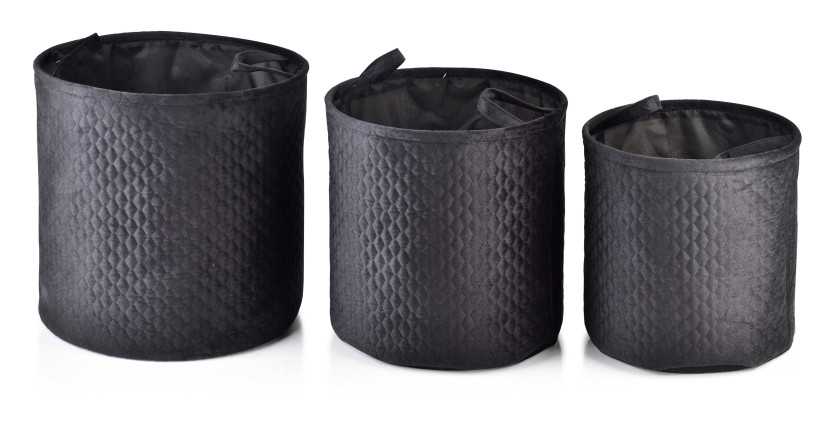 KOMPLET 3 KOSZY 38xh38cm, 34xh34cm, 30xh30cm SARA 264843