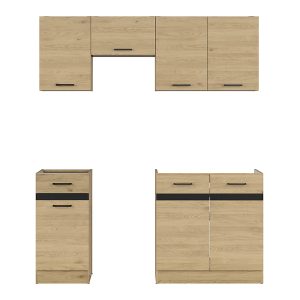 Komplet kuchenny Junona Line 170 cm dąb bernstein bez blatu 268762 Komplet kuchenny Junona Line 170 cm dąb bernstein bez blatu 268762