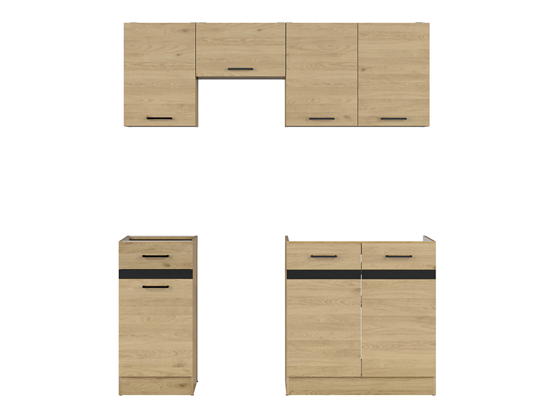 Komplet kuchenny Junona Line 170 cm dąb bernstein bez blatu 268762