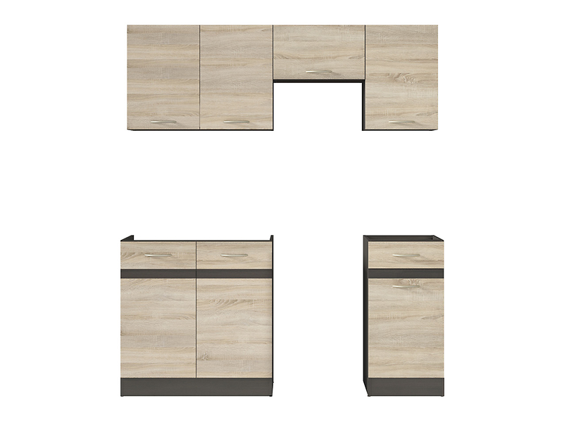 Komplet kuchenny Junona Line 170 cm dąb sonoma z blatem 155045