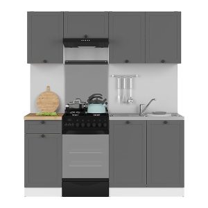 Komplet kuchenny Junona Line 170 cm grafit bez blatu 75373 Komplet kuchenny Junona Line 170 cm grafit bez blatu 75373