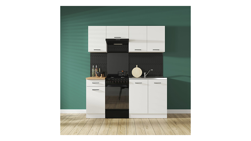 Komplet kuchenny Junona Line 170 cm kredowy połysk bez blatu 75287