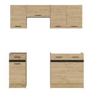 Komplet kuchenny Junona Line 180 cm dąb bernstein bez blatu 268763 Komplet kuchenny Junona Line 180 cm dąb bernstein bez blatu 268763