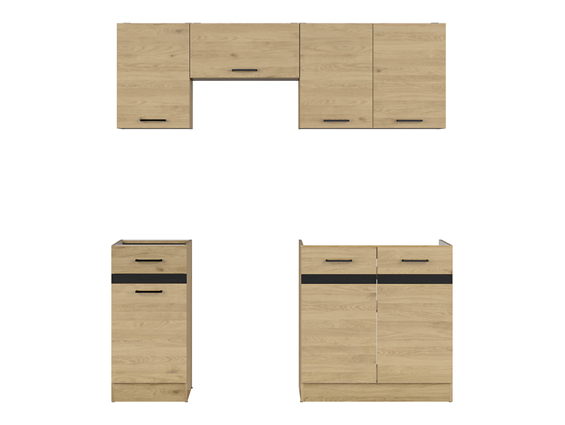 Komplet kuchenny Junona Line 180 cm dąb bernstein bez blatu 268763