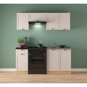 Komplet kuchenny Junona Line 180 cm dąb bernstein/uni kaszmir z blatem 866399 Komplet kuchenny Junona Line 180 cm dąb bernstein/uni kaszmir z blatem 866399