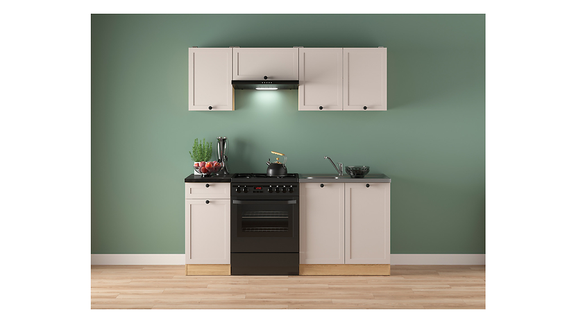 Komplet kuchenny Junona Line 180 cm dąb bernstein/uni kaszmir z blatem 866399