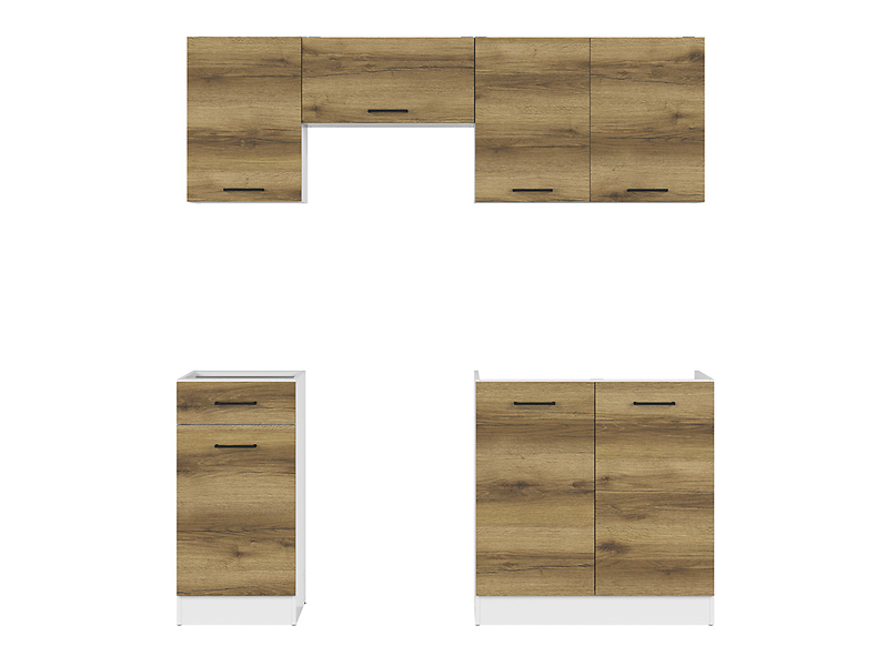 Komplet kuchenny Junona Line 180 cm dąb delano jasny bez blatu 90813