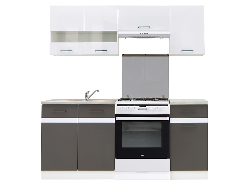 Komplet kuchenny Junona Line 180 cm z blatem biało-szary 38657