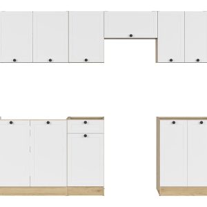 Komplet kuchenny Junona Line 240 cm biały bez blatu 432711