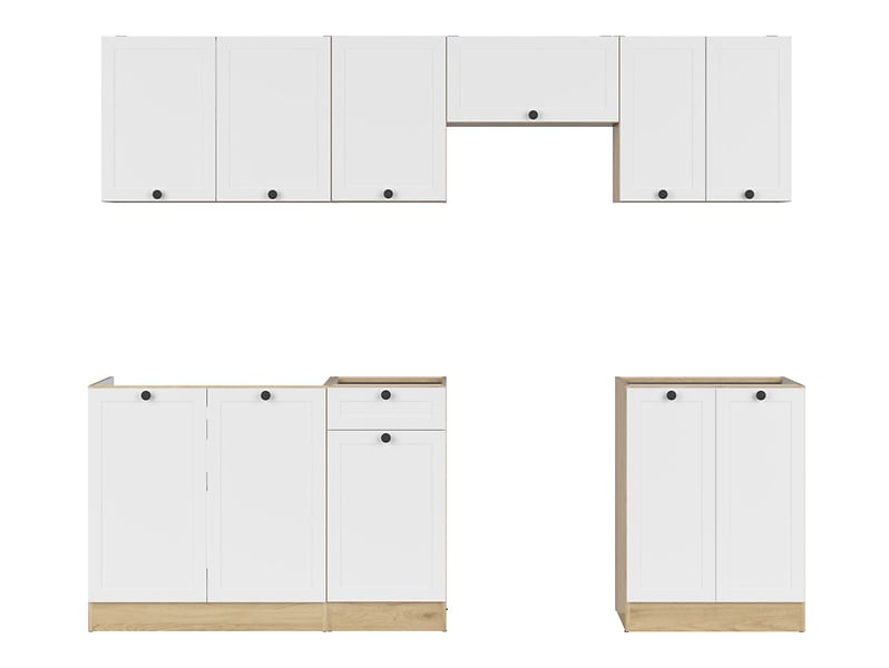 Komplet kuchenny Junona Line 240 cm biały bez blatu 432711