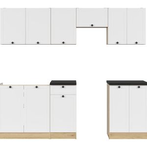 Komplet kuchenny Junona Line 240 cm biały z blatem 432733