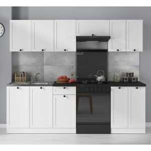 Komplet kuchenny Junona Line 240 cm biały z blatem 164186