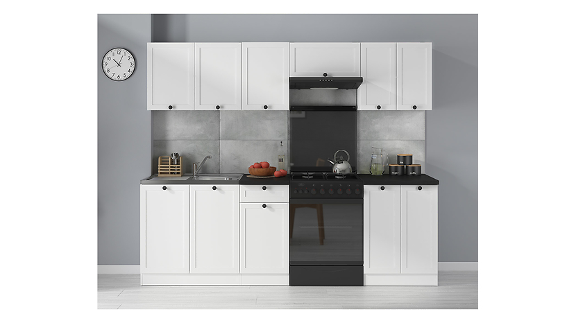 Komplet kuchenny Junona Line 240 cm biały z blatem 164186