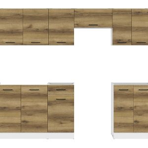 Komplet kuchenny Junona Line 240 cm dąb delano jasny bez blatu 81855