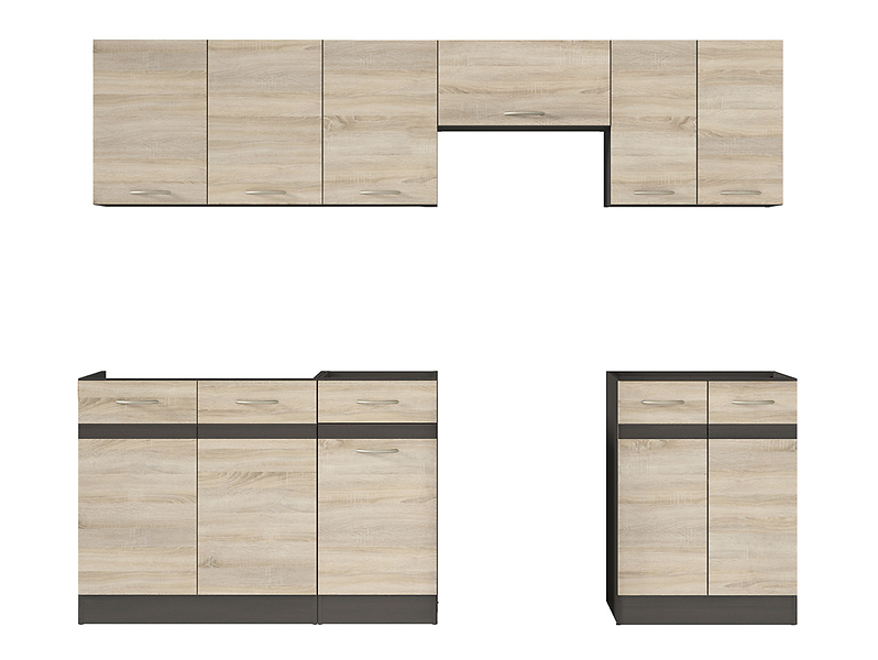 Komplet kuchenny Junona Line 240 cm dąb sonoma bez blatu 143669