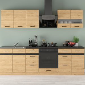 Komplet kuchenny Junona Line 260 cm dąb bernstein 653224 Komplet kuchenny Junona Line 260 cm dąb bernstein 653224