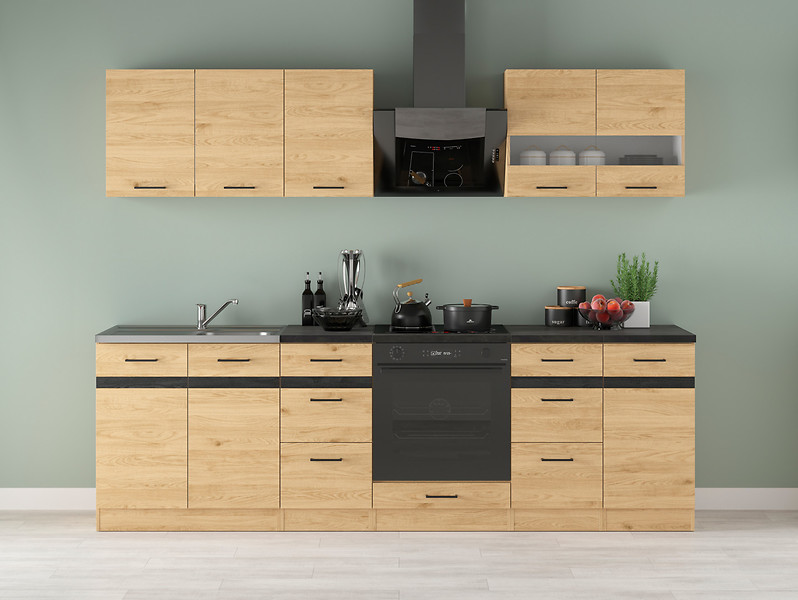 Komplet kuchenny Junona Line 260 cm dąb bernstein 653224