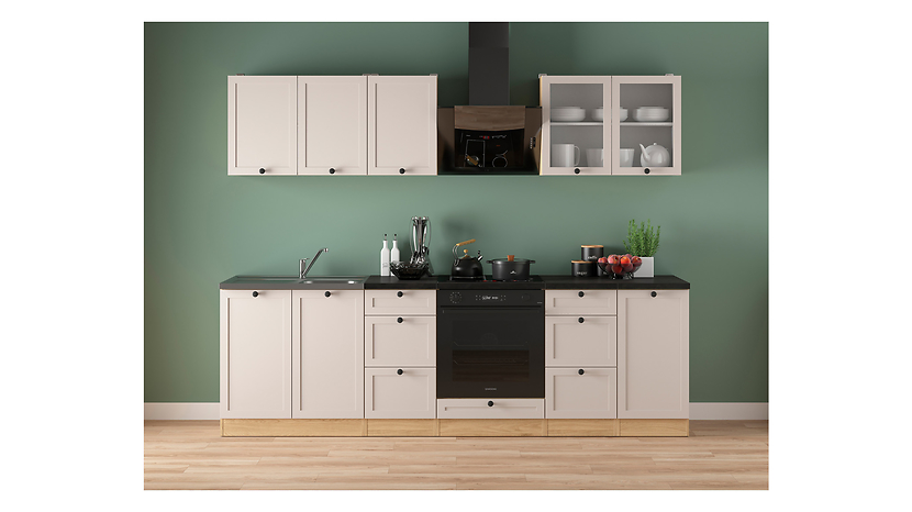 Komplet kuchenny Junona Line 260 cm dąb bernstein/uni kaszmir 866415
