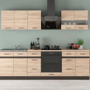 Komplet kuchenny Junona Line 260 cm dąb somona 659575 Komplet kuchenny Junona Line 260 cm dąb somona 659575