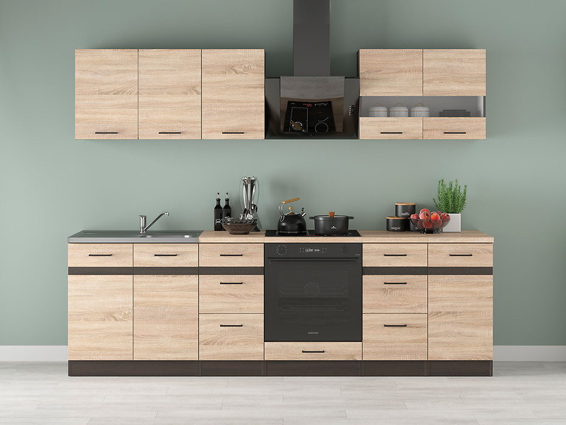 Komplet kuchenny Junona Line 260 cm dąb somona 659575