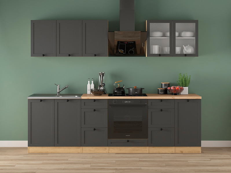 Komplet kuchenny Junona Line 260 cm grafitowy 659574