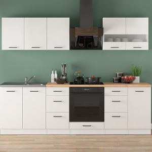 Komplet kuchenny Junona Line 260 cm kredowy połysk 653223 Komplet kuchenny Junona Line 260 cm kredowy połysk 653223