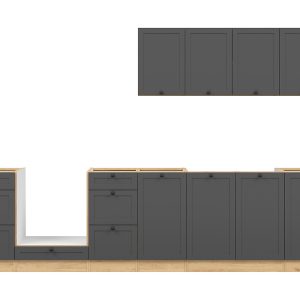 Komplet kuchenny Junona Line 300 cm grafitowy 659584 Komplet kuchenny Junona Line 300 cm grafitowy 659584