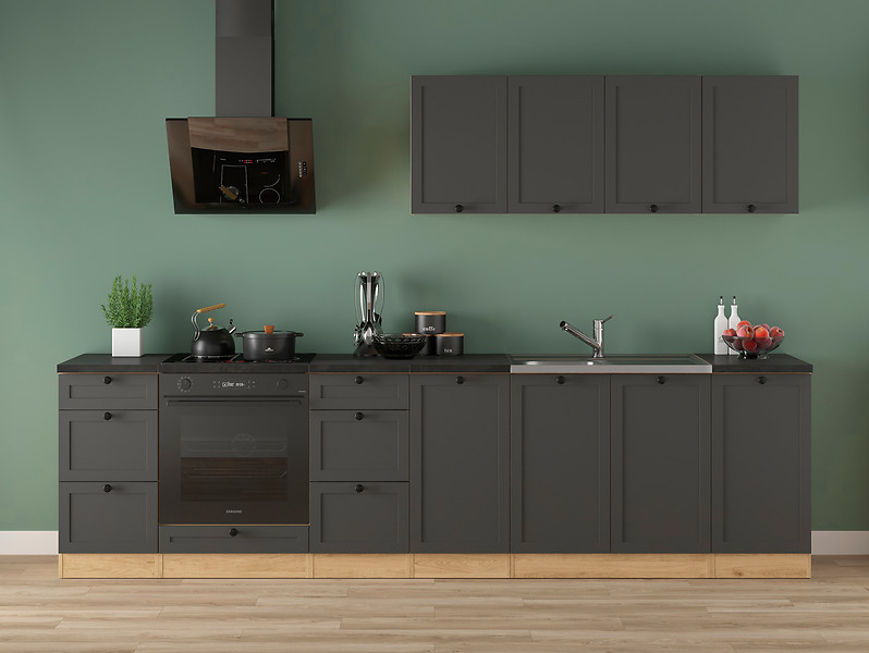 Komplet kuchenny Junona Line 300 cm grafitowy 659589