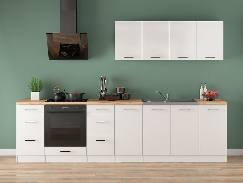 Komplet kuchenny Junona Line 300 cm kredowy połysk 653231