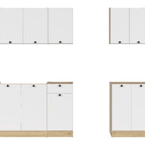 Komplet kuchenny Junona Line A 180 cm biały bez blatu 432710 Komplet kuchenny Junona Line A 180 cm biały bez blatu 432710
