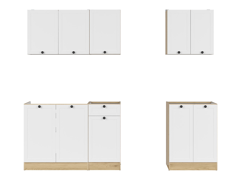 Komplet kuchenny Junona Line A 180 cm biały bez blatu 432710