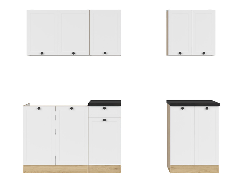 Komplet kuchenny Junona Line A 180 cm biały z blatem 432731