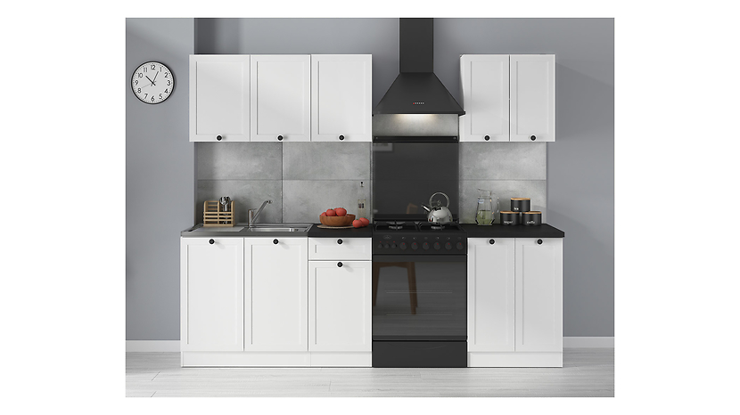 Komplet kuchenny Junona Line A 180 cm biały z blatem 183324