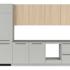 Komplet kuchenny Milino Medium A 285 cm szary/dąb z blatem 738430 Komplet kuchenny Milino Medium A 285 cm szary/dąb z blatem 738430